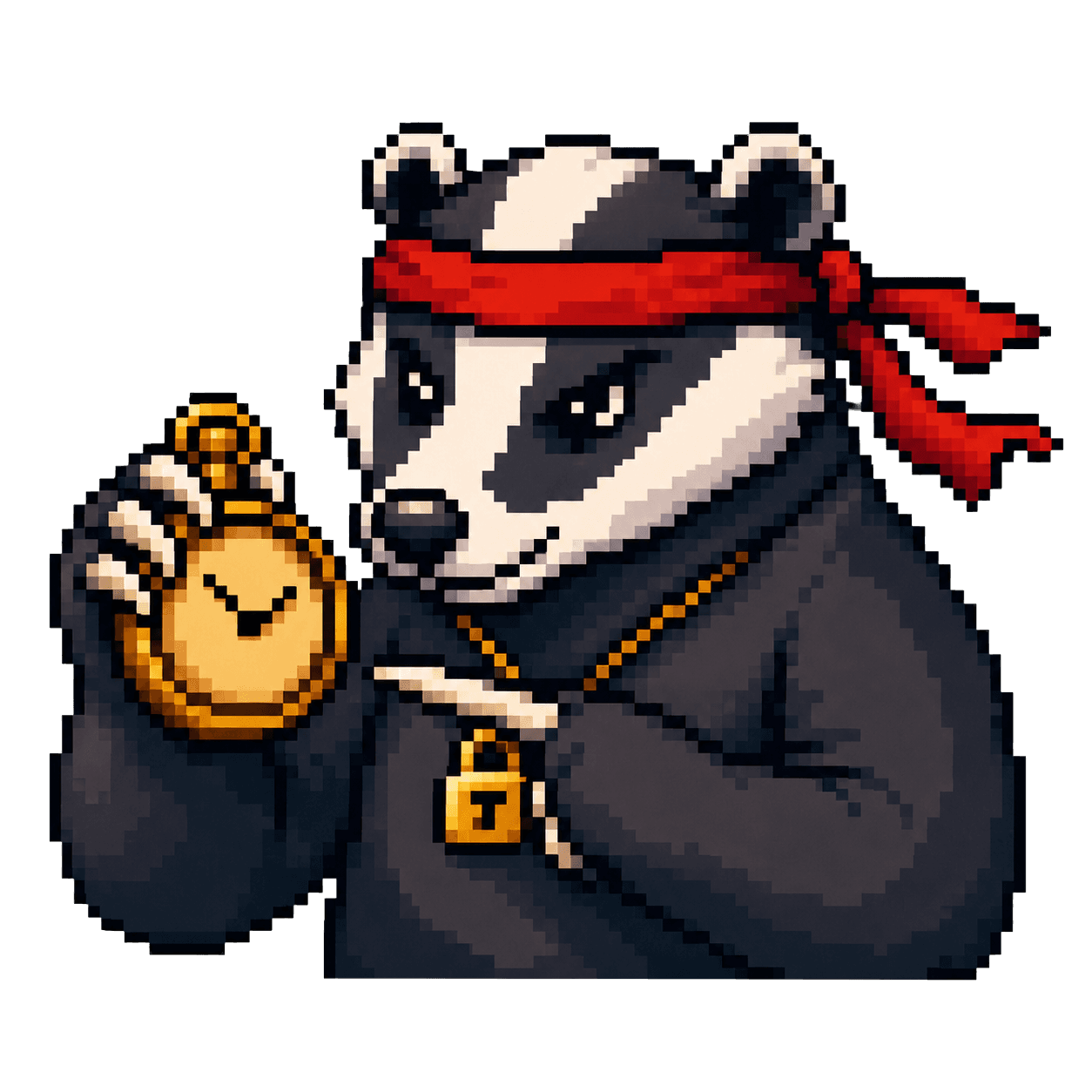 Focus Badger holding a timer